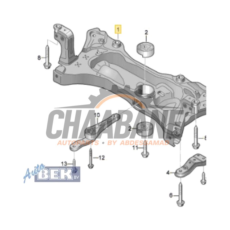 Berceau Skoda Octavia Combi (5EAC) 1.6 TDI 16V 2012 / 2020