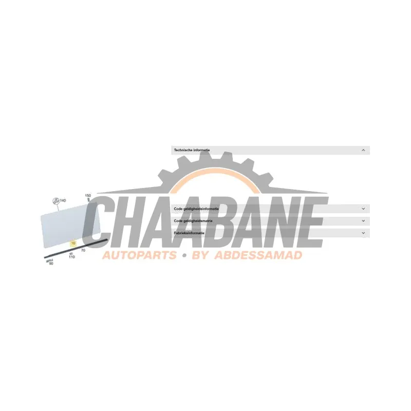 Vitre 2portes arriere droite A4477351600 Mercedes Vito (447.6) 2.2 119 CDI 16V BlueTEC