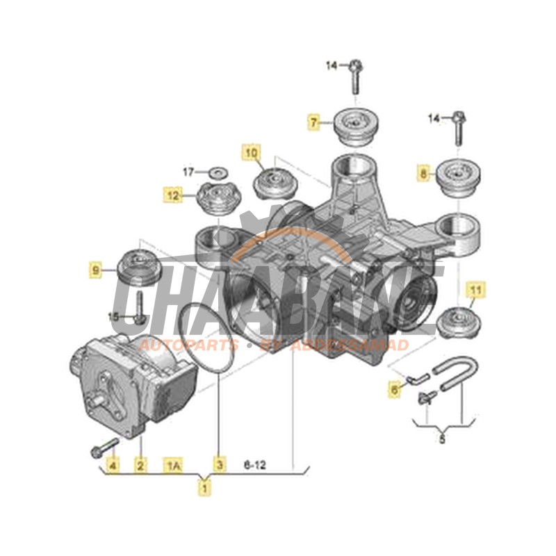 Differentiel arriere 0CQ525010L Skoda Kodiaq 2.0 TSI 16V 4x4 2016