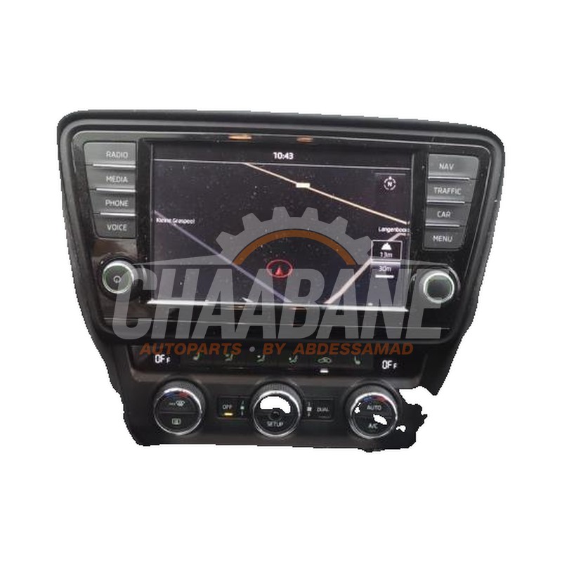 Display Multimedia unite de reglage 5E0919606 Skoda Octavia Combi (5EAC) 1.6 TDI Greenline 16V 2012 / 2020