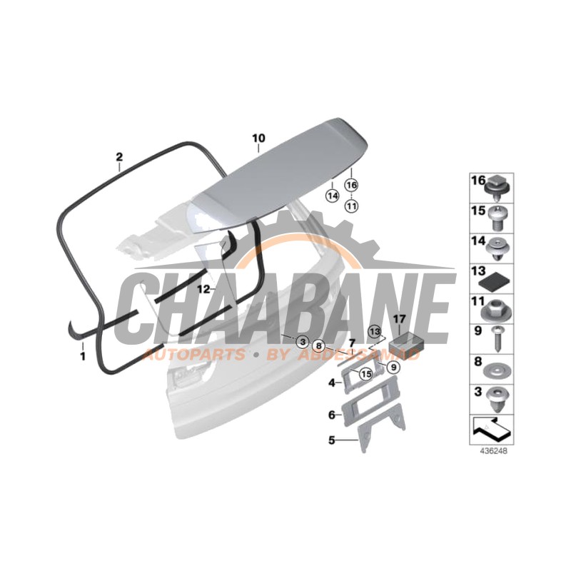 Jupe hayon 51627304606 BMW X5 (F15) xDrive 50i 4.4 V8 32V 2013 / 2018