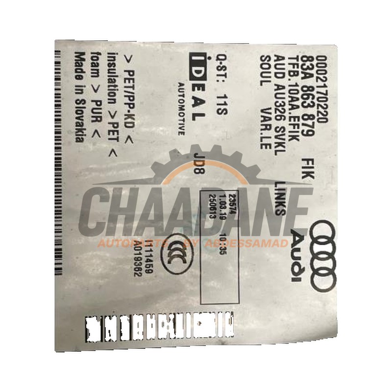 Revetement coffre gauche 83A863879 Audi Q3 (F3B) 1.5 35 TFSI 16V 2018