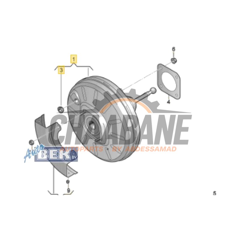 Servo frein 5Q1614106A Audi A3 Limousine (8VS/8VM) 2.0 TDI 16V 2013 / 2020