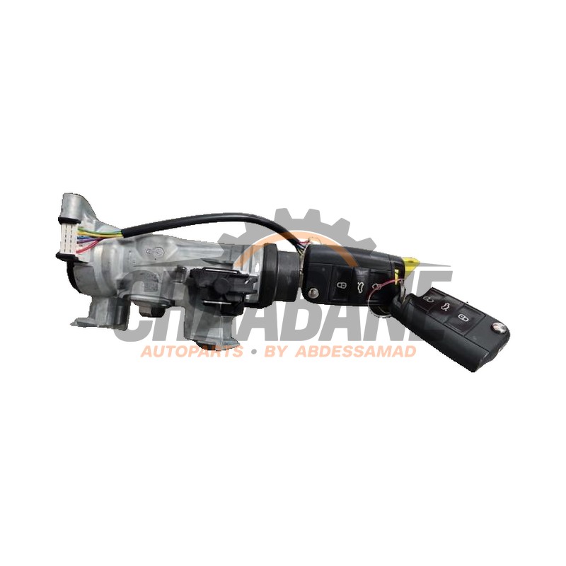 Serrure de contact + cle 107905855CF Seat Leon ST (5FF) 1.8 TSI Ecomotive 16V 2012 / 2020