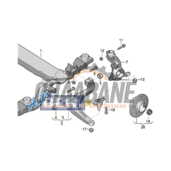 Suspension de roue avant gauche 7E0407361A Volkswagen Transporter T6 2.0 TSI 2015 / 2024