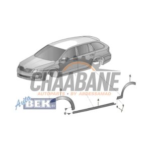 Rail de toit droit 5E9860034B Skoda Octavia Combi (5EAC) 1.6 TDI Greenline 16V 2012 / 2020