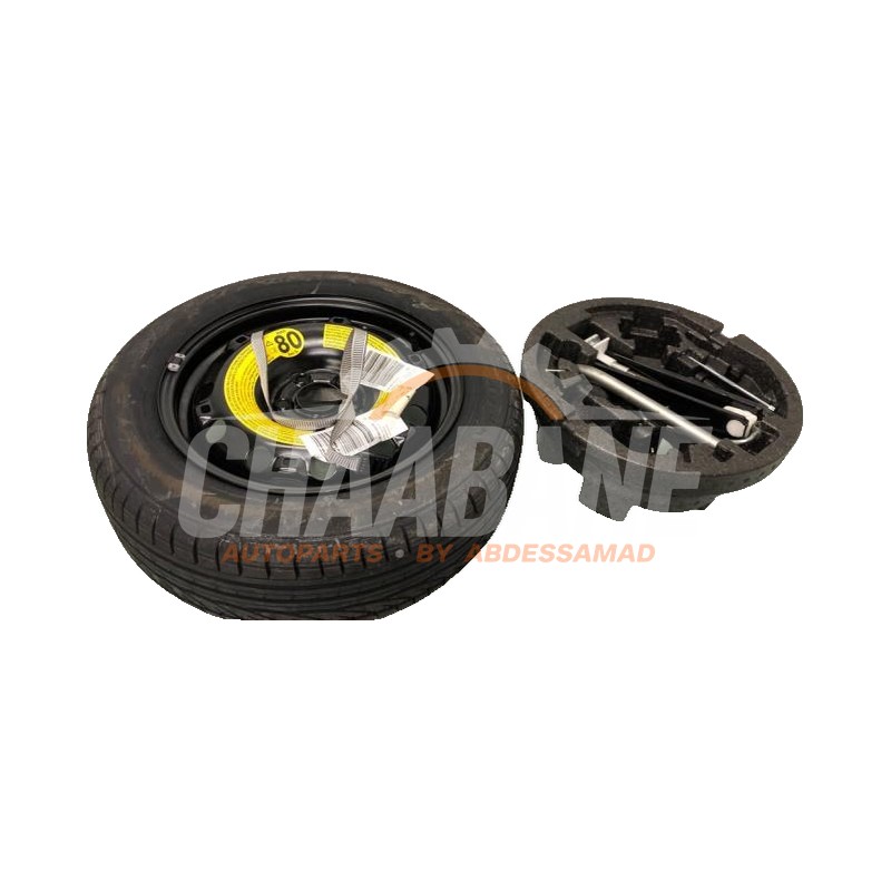Kit de cric + Roue de secours 5JA012115D Skoda Rapid 1.2 TSI 2012 / 2022