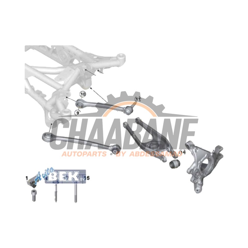 Suspension de roue arriere droite AW6082 BMW M2 (F87) 3.0 24V Competition 2015 / 2021